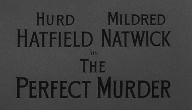 The Perfect Murder (1956)